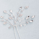 Load image into Gallery viewer, Miallo Fashion Elegant Rhinestone Leaf Hair Pins(2 pcs/pack) Simple Shiny Crystal Beads Bridal Wedding Hair Accessories HS-J4334
