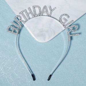 Miallo Simple Crystal Happy Birthday Party Girl Hair Accessories Birthday Dinner Luxury Headdress Decorative Headband TS-J3029