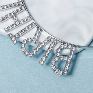 Miallo Simple Crystal Happy Birthday Party Girl Hair Accessories Birthday Dinner Luxury Headdress Decorative Headband TS-J3029