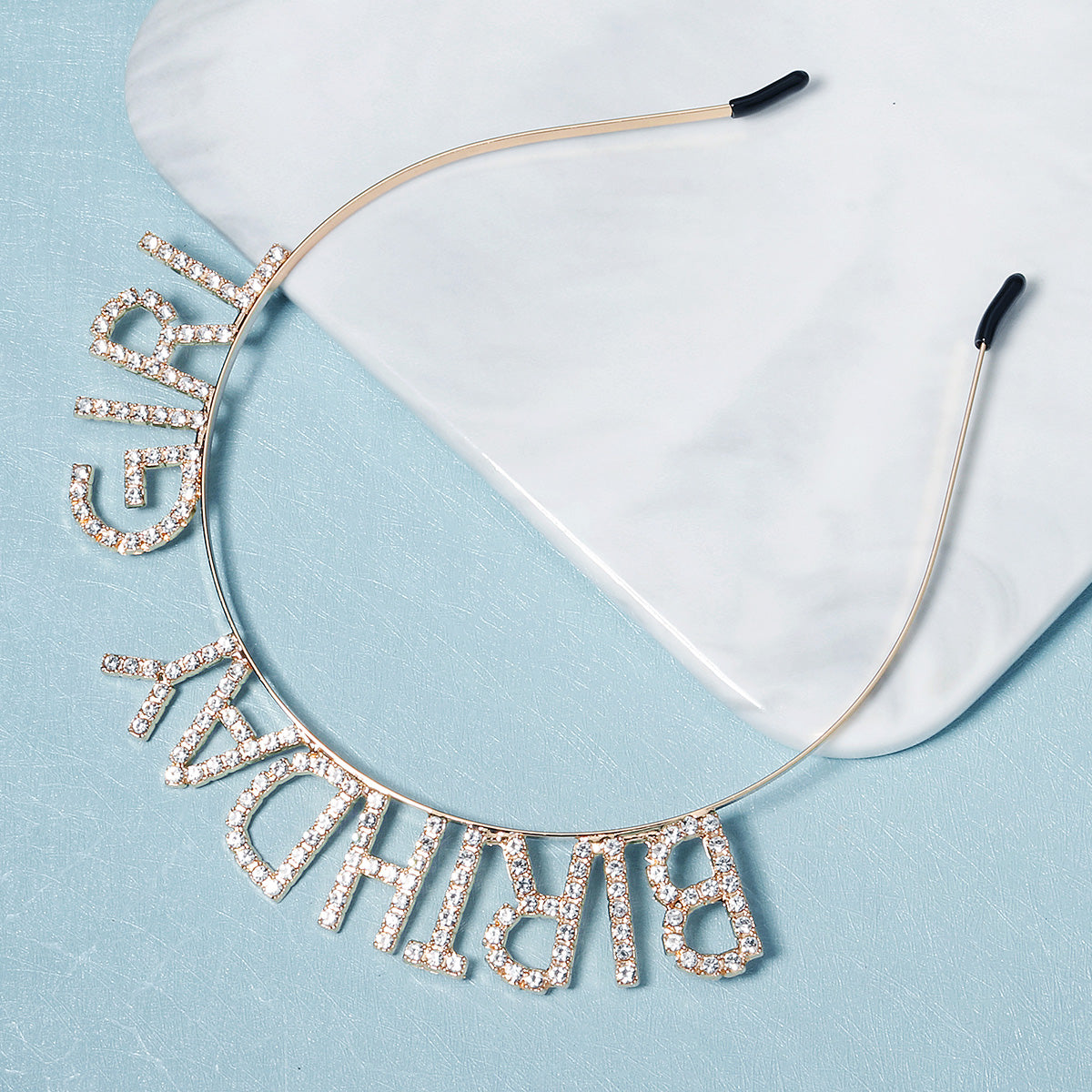 Miallo Simple Crystal Happy Birthday Party Girl Hair Accessories Birthday Dinner Luxury Headdress Decorative Headband TS-J3029