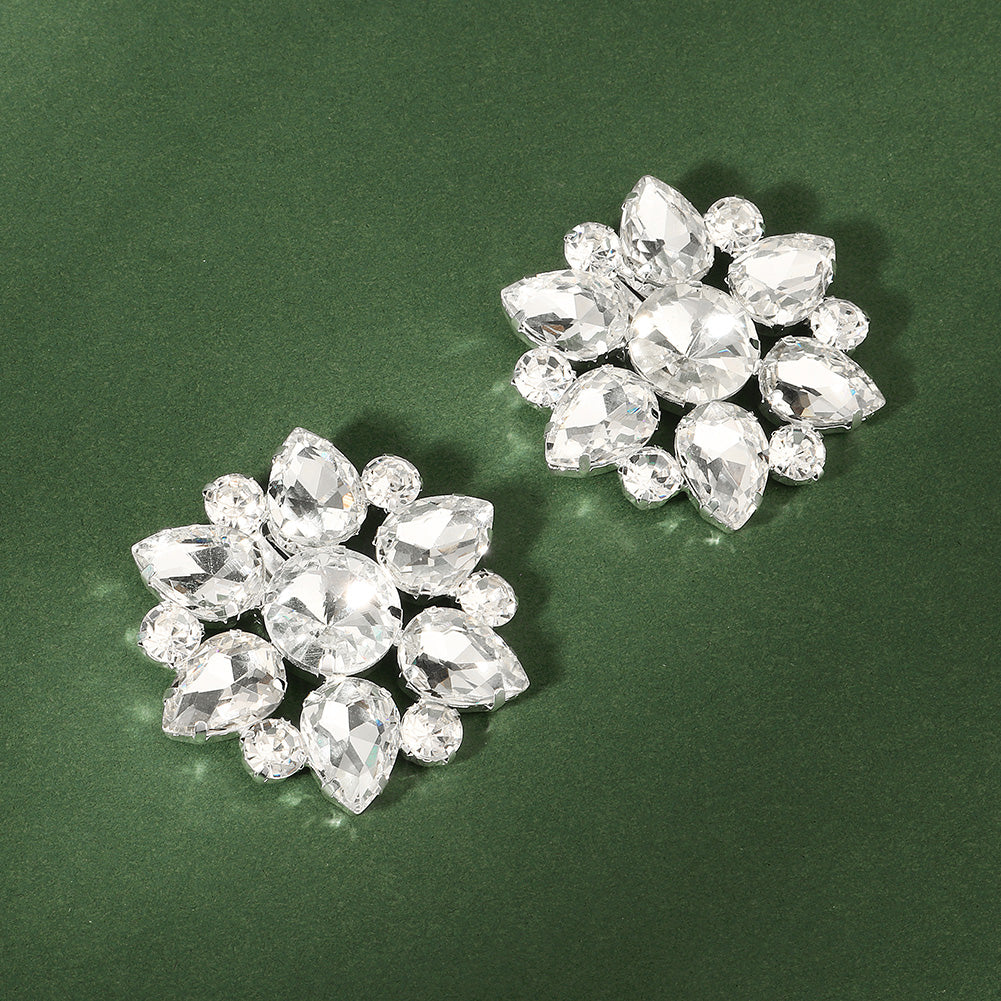 Miallo Bridal Accessories High Heel Shoe Decorations Minimalist Elegant Glass Rhinestone Detachable Shoe Clasps SC-J076