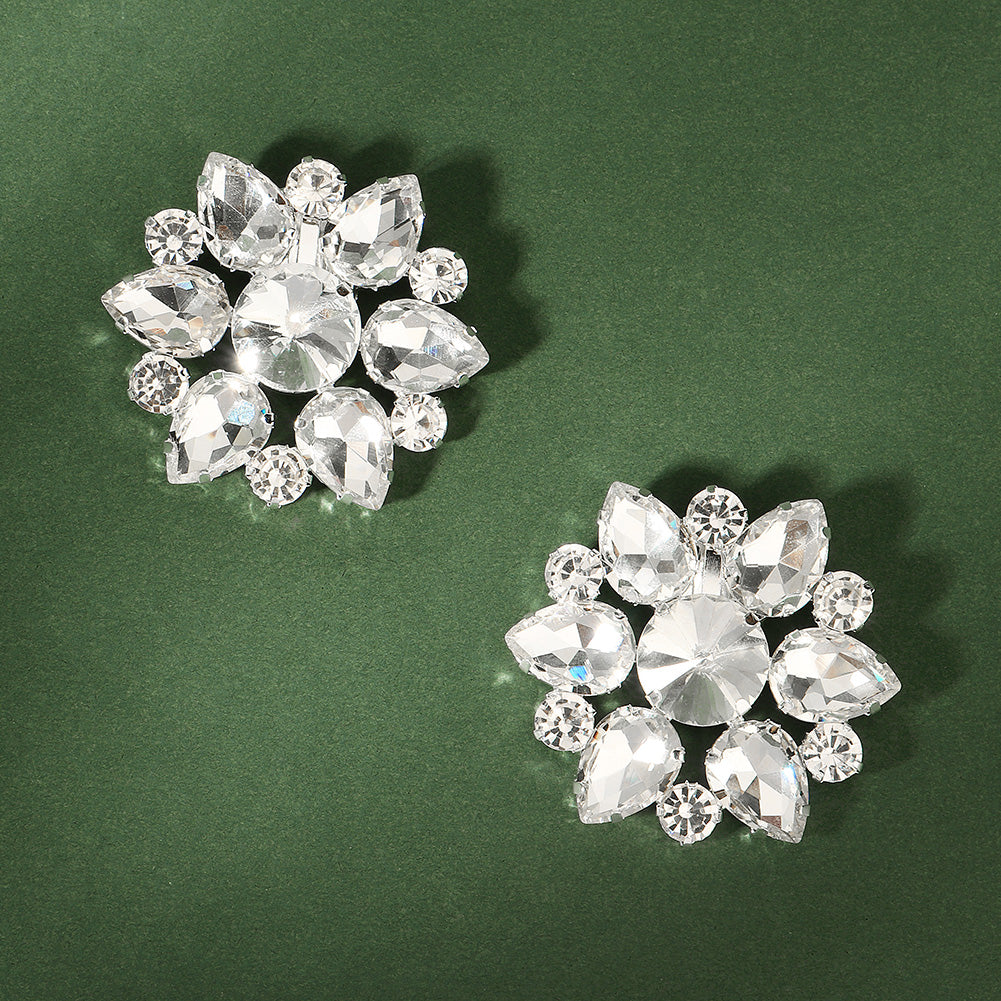 Miallo Bridal Accessories High Heel Shoe Decorations Minimalist Elegant Glass Rhinestone Detachable Shoe Clasps SC-J076