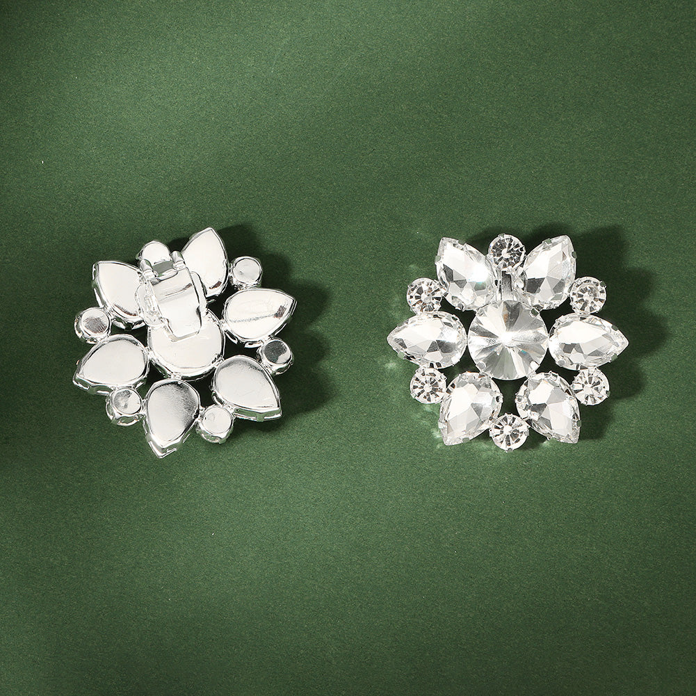 Miallo Bridal Accessories High Heel Shoe Decorations Minimalist Elegant Glass Rhinestone Detachable Shoe Clasps SC-J076