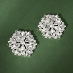 Load image into Gallery viewer, Miallo European American Bridal Wedding Shoe Buckles Marquise Glass Rhinestone Floral Shoe Clasps SC-J075
