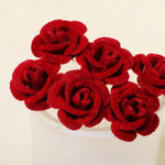 Load image into Gallery viewer, Miallo Red Fabric Rose Flower Hair Pins 12pcs/pack Simple Versatile Hair Accessories HS-J6516RED
