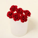 Load image into Gallery viewer, Miallo Red Fabric Rose Flower Hair Pins 12pcs/pack Simple Versatile Hair Accessories HS-J6516RED
