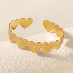 Load image into Gallery viewer, Miallo Luxury Flower Heart 18k Gold Plated Cuff Bracelet Wedding Bridal Jewelry Women Accessories Bangles BS-J5565
