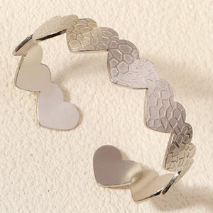 Miallo Luxury Flower Heart 18k Gold Plated Cuff Bracelet Wedding Bridal Jewelry Women Accessories Bangles BS-J5565