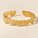 Load image into Gallery viewer, Miallo Luxury Flower Heart 18k Gold Plated Cuff Bracelet Wedding Bridal Jewelry Women Accessories Bangles BS-J5565

