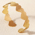 Load image into Gallery viewer, Miallo Luxury Flower Heart 18k Gold Plated Cuff Bracelet Wedding Bridal Jewelry Women Accessories Bangles BS-J5565
