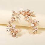 Load image into Gallery viewer, Miallo Luxury Pearl Double Hair Comb Women Metal Gold Leaf Rhinestone Wedding Bridal Hair Headpiece HS-J6311

