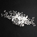 Load image into Gallery viewer, Miallo Exquisite Ceramic Flowers Wedding Hair Comb Bridal Handmade Headpieces Women Hair Jewelry Accessories HS-J5434
