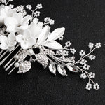 Load image into Gallery viewer, Miallo Exquisite Ceramic Flowers Wedding Hair Comb Bridal Handmade Headpieces Women Hair Jewelry Accessories HS-J5434
