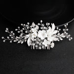 Load image into Gallery viewer, Miallo Exquisite Ceramic Flowers Wedding Hair Comb Bridal Handmade Headpieces Women Hair Jewelry Accessories HS-J5434
