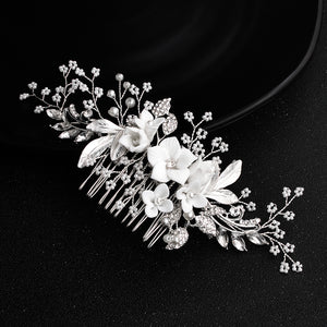 Miallo Exquisite Ceramic Flowers Wedding Hair Comb Bridal Handmade Headpieces Women Hair Jewelry Accessories HS-J5434