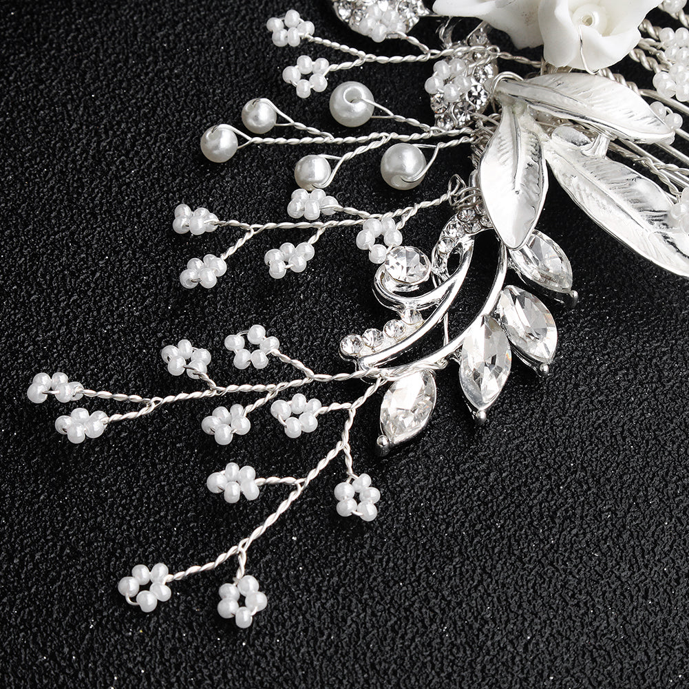 Miallo Exquisite Ceramic Flowers Wedding Hair Comb Bridal Handmade Headpieces Women Hair Jewelry Accessories HS-J5434