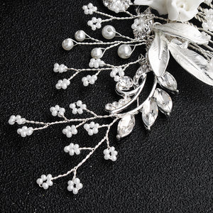 Miallo Exquisite Ceramic Flowers Wedding Hair Comb Bridal Handmade Headpieces Women Hair Jewelry Accessories HS-J5434