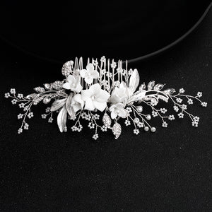 Miallo Exquisite Ceramic Flowers Wedding Hair Comb Bridal Handmade Headpieces Women Hair Jewelry Accessories HS-J5434