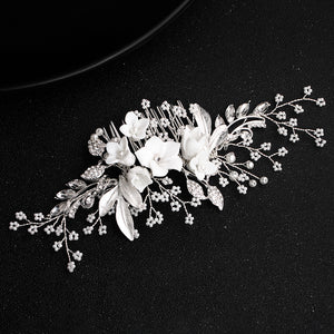 Miallo Exquisite Ceramic Flowers Wedding Hair Comb Bridal Handmade Headpieces Women Hair Jewelry Accessories HS-J5434