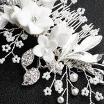 Load image into Gallery viewer, Miallo Exquisite Ceramic Flowers Wedding Hair Comb Bridal Handmade Headpieces Women Hair Jewelry Accessories HS-J5434
