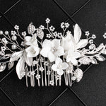 Load image into Gallery viewer, Miallo Exquisite Ceramic Flowers Wedding Hair Comb Bridal Handmade Headpieces Women Hair Jewelry Accessories HS-J5434

