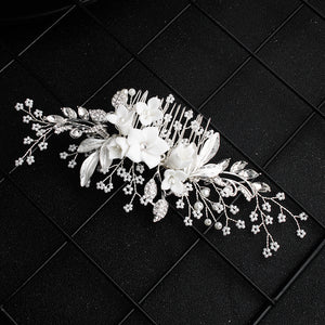 Miallo Exquisite Ceramic Flowers Wedding Hair Comb Bridal Handmade Headpieces Women Hair Jewelry Accessories HS-J5434