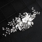Load image into Gallery viewer, Miallo Exquisite Ceramic Flowers Wedding Hair Comb Bridal Handmade Headpieces Women Hair Jewelry Accessories HS-J5434

