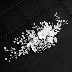 Miallo Exquisite Ceramic Flowers Wedding Hair Comb Bridal Handmade Headpieces Women Hair Jewelry Accessories HS-J5434