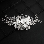 Load image into Gallery viewer, Miallo Exquisite Ceramic Flowers Wedding Hair Comb Bridal Handmade Headpieces Women Hair Jewelry Accessories HS-J5434
