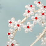 Load image into Gallery viewer, Miallo Exquisite Red Crystal Imitation Pearl Flower Hair Jewelry Fashion Bride Wedding Head Accessories For Girls Birthday Gift TS-J3356
