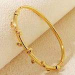 Load image into Gallery viewer, Miallo Minimalist Stylish Copper Inlaid With Cubic Zircon Bangle Shiny Wedding Bride Bracelet For Women BS-J5548G
