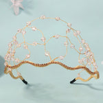 Load image into Gallery viewer, Miallo Fashion Handmade Netted Hairband Gold Crystal Beaded Rhinestone Bride Wedding Hair Accessories for Women and Girls TS-J3359
