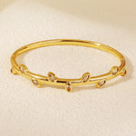 Load image into Gallery viewer, Miallo Minimalist Stylish Copper Inlaid With Cubic Zircon Bangle Shiny Wedding Bride Bracelet For Women BS-J5548G
