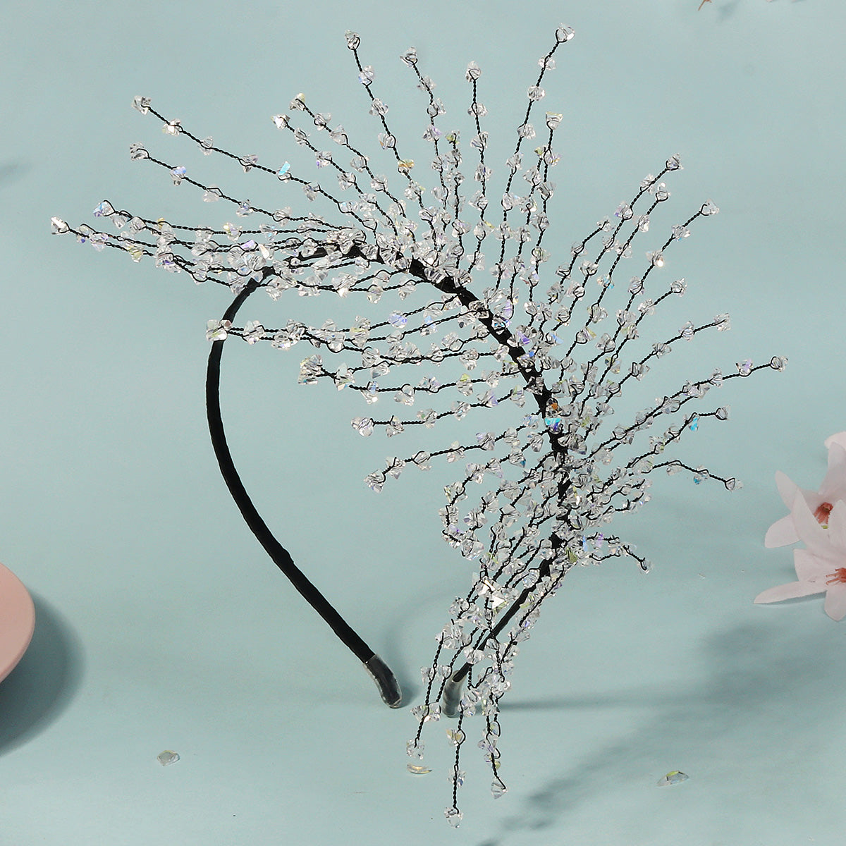 Miallo Stylish Unique Beaded Crystal Bride Wedding Hairband Creative Handmade Bride Wedding Hair Accessories For Girls Birthday Gift TS-J3362