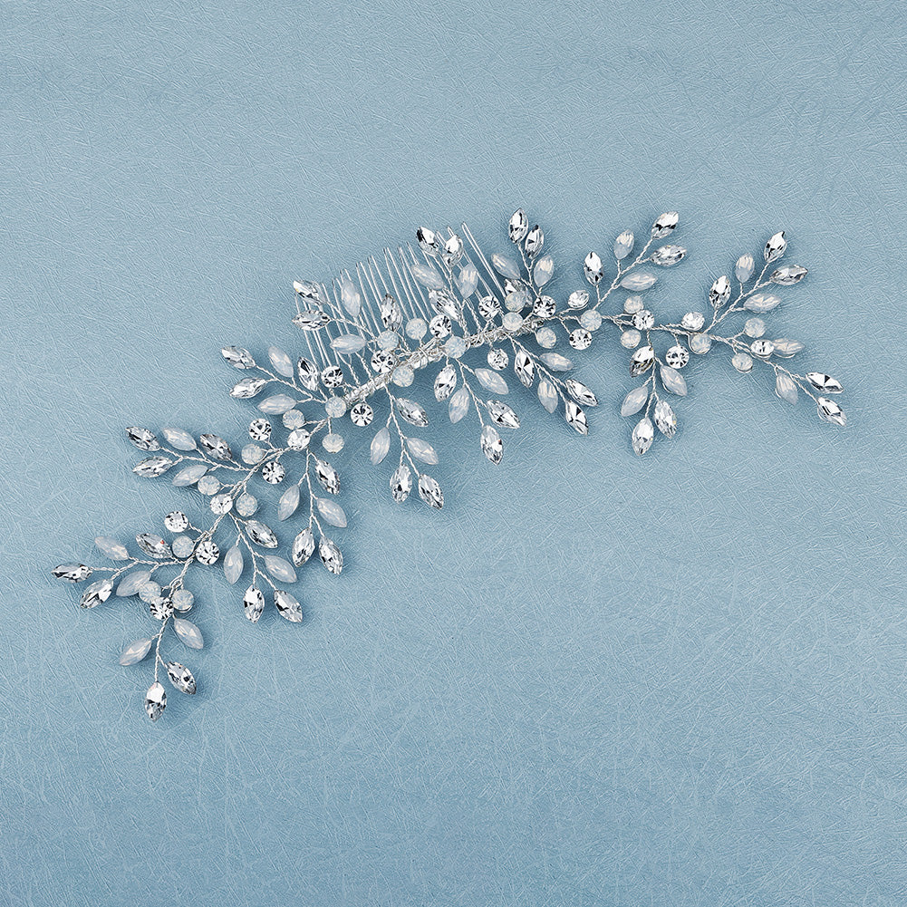 Miallo High Quality Bridal Wedding Handmade Headpieces Fashion Shiny Jelly Stone Hair Comb Simple Women Party Hair Jewelry HS-J6161
