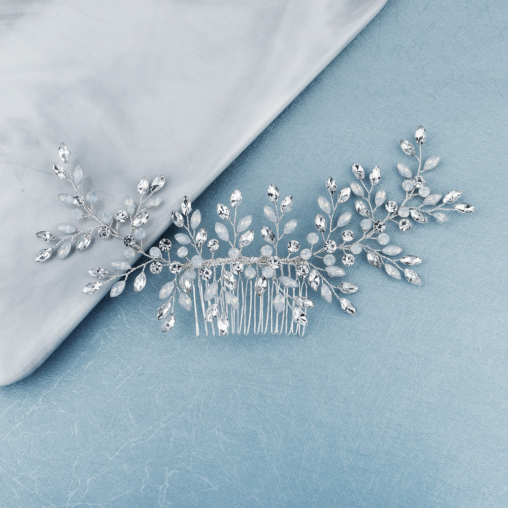 Miallo High Quality Bridal Wedding Handmade Headpieces Fashion Shiny Jelly Stone Hair Comb Simple Women Party Hair Jewelry HS-J6161