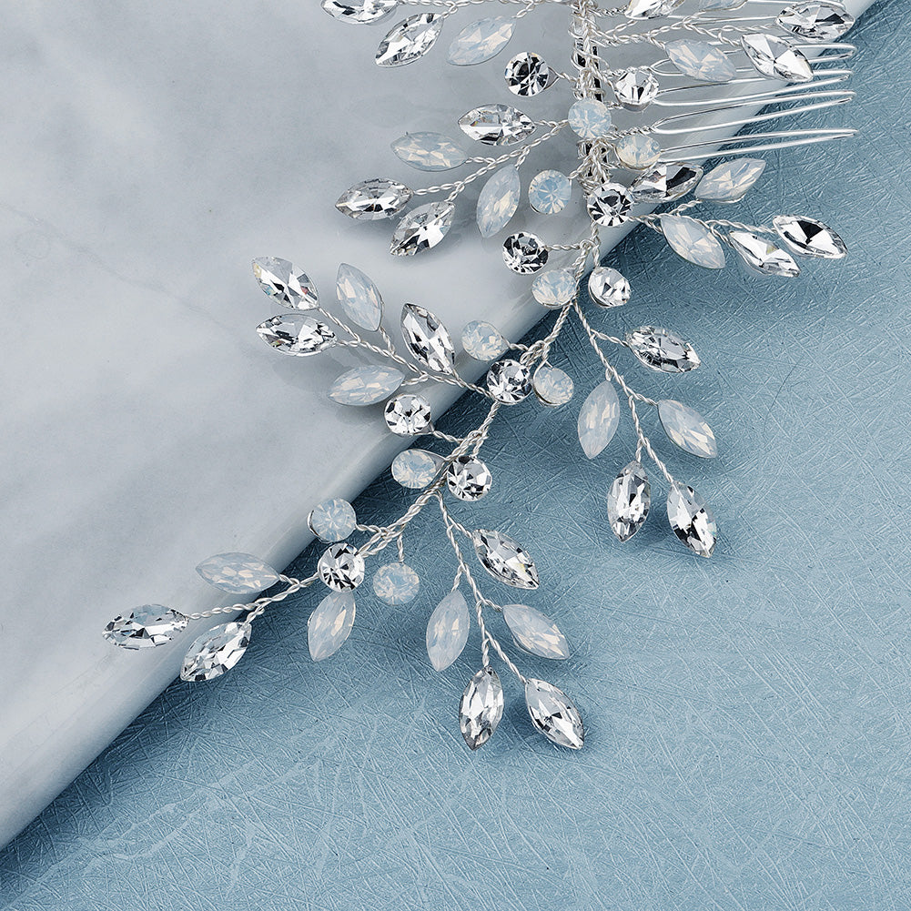 Miallo High Quality Bridal Wedding Handmade Headpieces Fashion Shiny Jelly Stone Hair Comb Simple Women Party Hair Jewelry HS-J6161