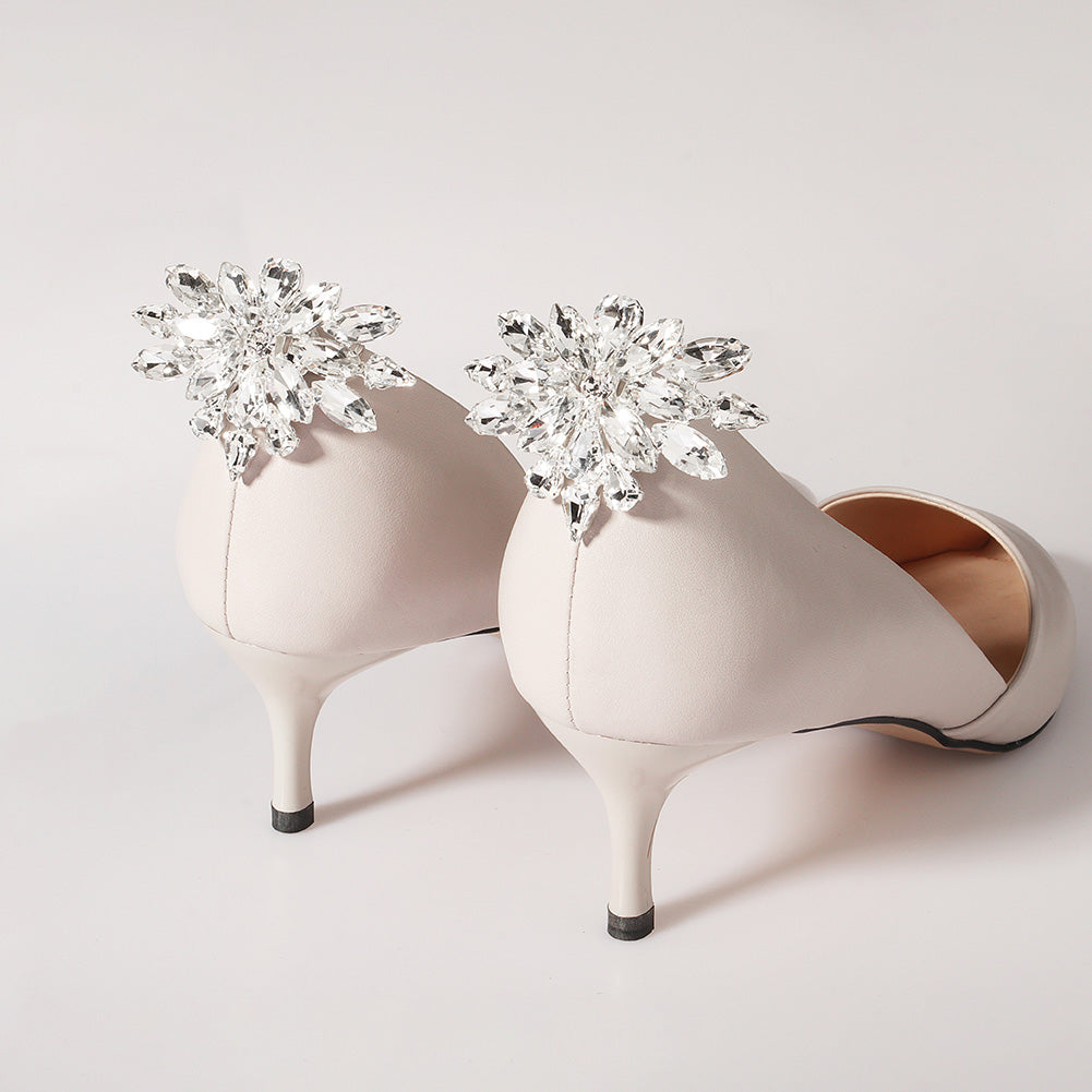 Miallo Rhinestone Bride Wedding Detachable Shoe Buckle (2pcs/pack) High Heels Shoes Clip Women Shoe Decoration Accessories SC-J063