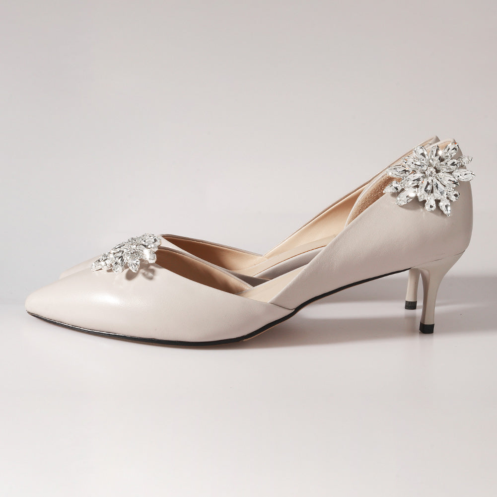 Miallo Rhinestone Bride Wedding Detachable Shoe Buckle (2pcs/pack) High Heels Shoes Clip Women Shoe Decoration Accessories SC-J063