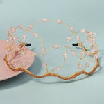 Load image into Gallery viewer, Miallo Fashion Handmade Netted Hairband Gold Crystal Beaded Rhinestone Bride Wedding Hair Accessories for Women and Girls TS-J3359
