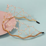 Load image into Gallery viewer, Miallo Fashion Handmade Netted Hairband Gold Crystal Beaded Rhinestone Bride Wedding Hair Accessories for Women and Girls TS-J3359
