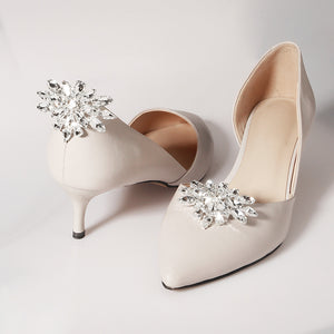Miallo Rhinestone Bride Wedding Detachable Shoe Buckle (2pcs/pack) High Heels Shoes Clip Women Shoe Decoration Accessories SC-J063