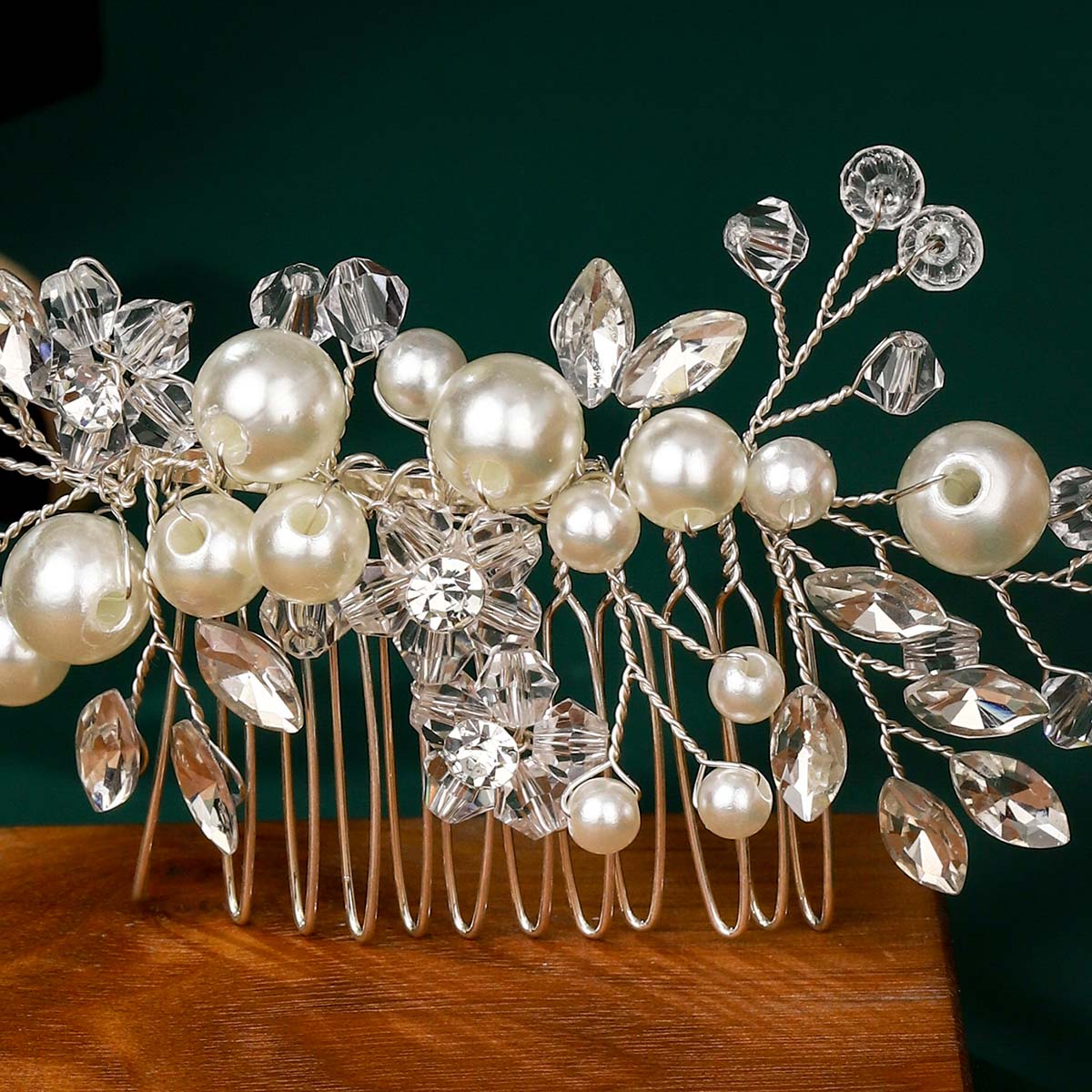 Miallo Fashion Bridal Headpiece Handmade Crystal Pearls Hair Combs Clips Wedding Jewelry Hair Accessories Headpieces HS-J4999