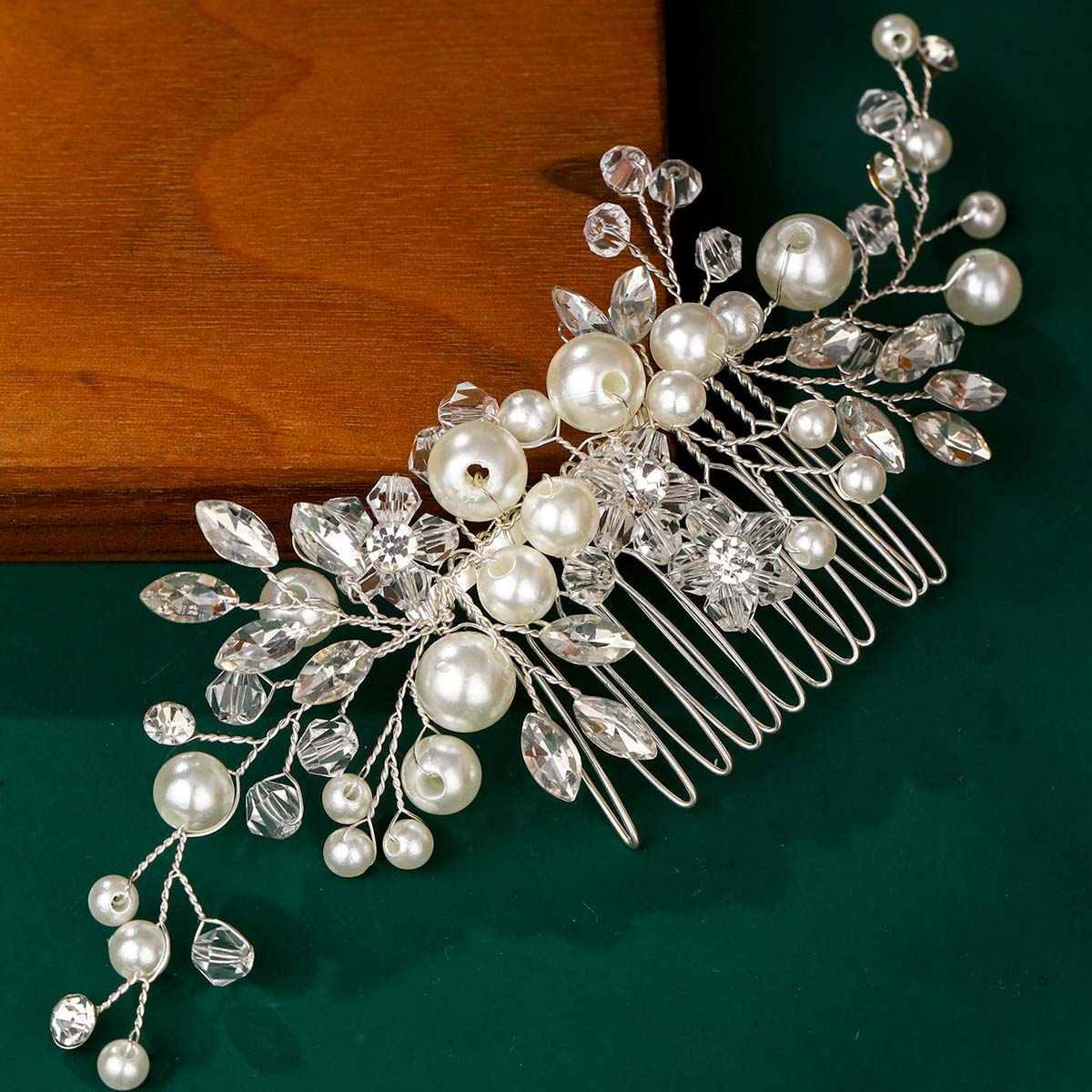 Miallo Fashion Bridal Headpiece Handmade Crystal Pearls Hair Combs Clips Wedding Jewelry Hair Accessories Headpieces HS-J4999