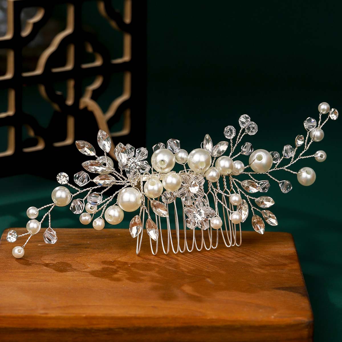 Miallo Fashion Bridal Headpiece Handmade Crystal Pearls Hair Combs Clips Wedding Jewelry Hair Accessories Headpieces HS-J4999