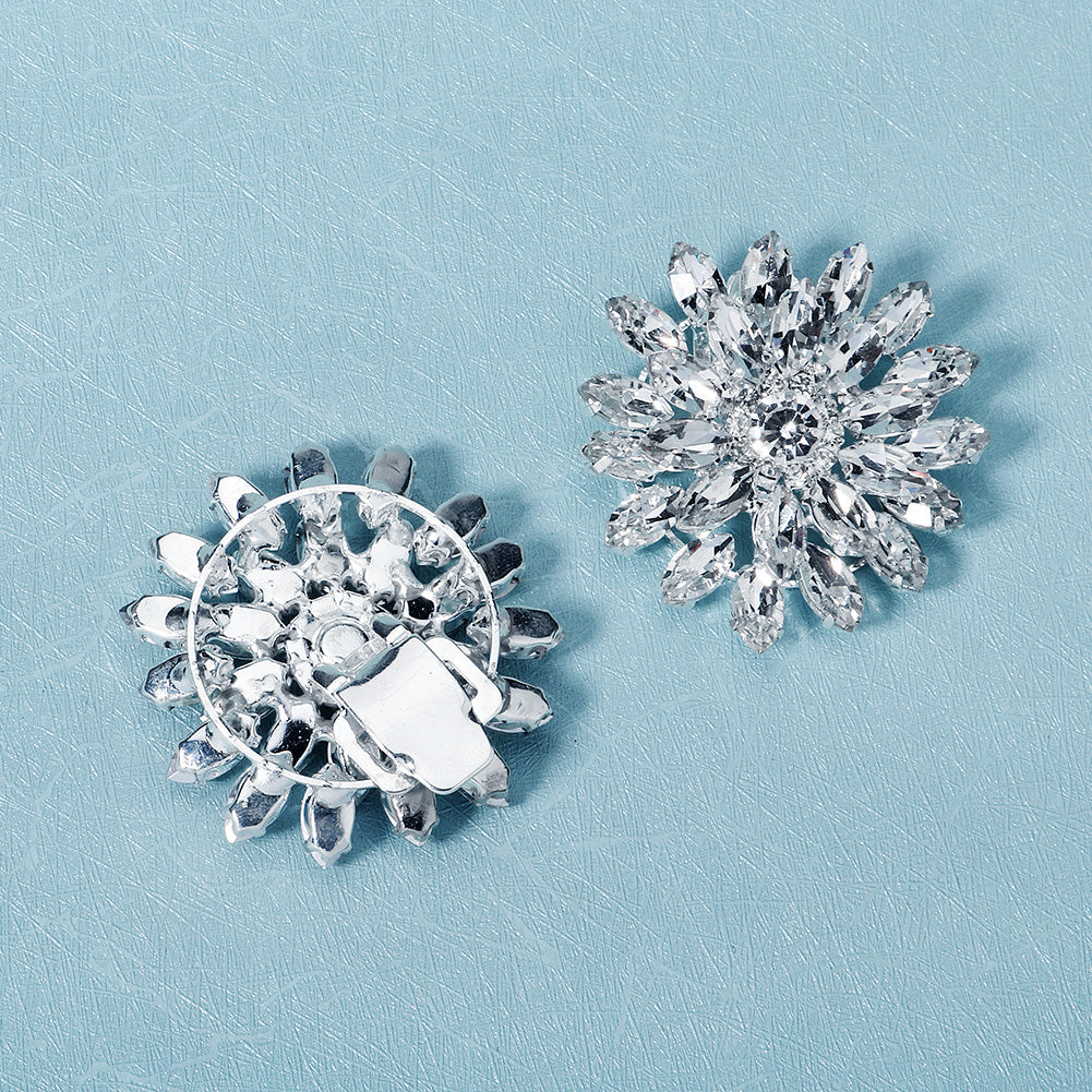 Miallo Bridal Rhinestone Shoe Accessories DIY Detachable Shoe Clips Versatile Shoe Buckles for Wedding Dresses Formal Gowns SC-J064