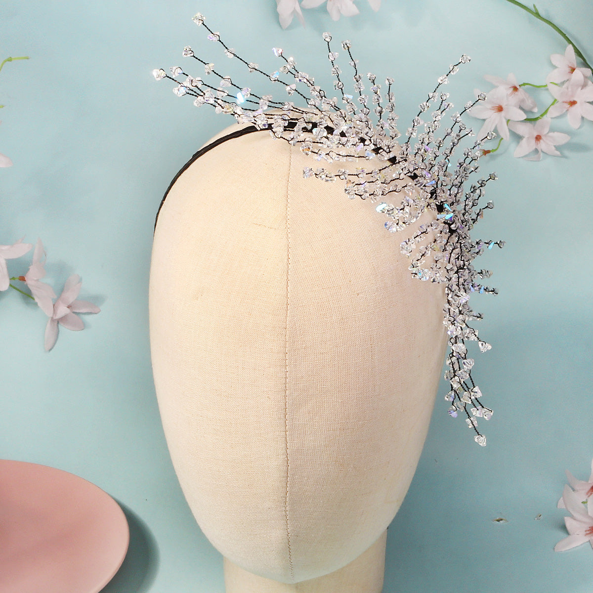 Miallo Stylish Unique Beaded Crystal Bride Wedding Hairband Creative Handmade Bride Wedding Hair Accessories For Girls Birthday Gift TS-J3362