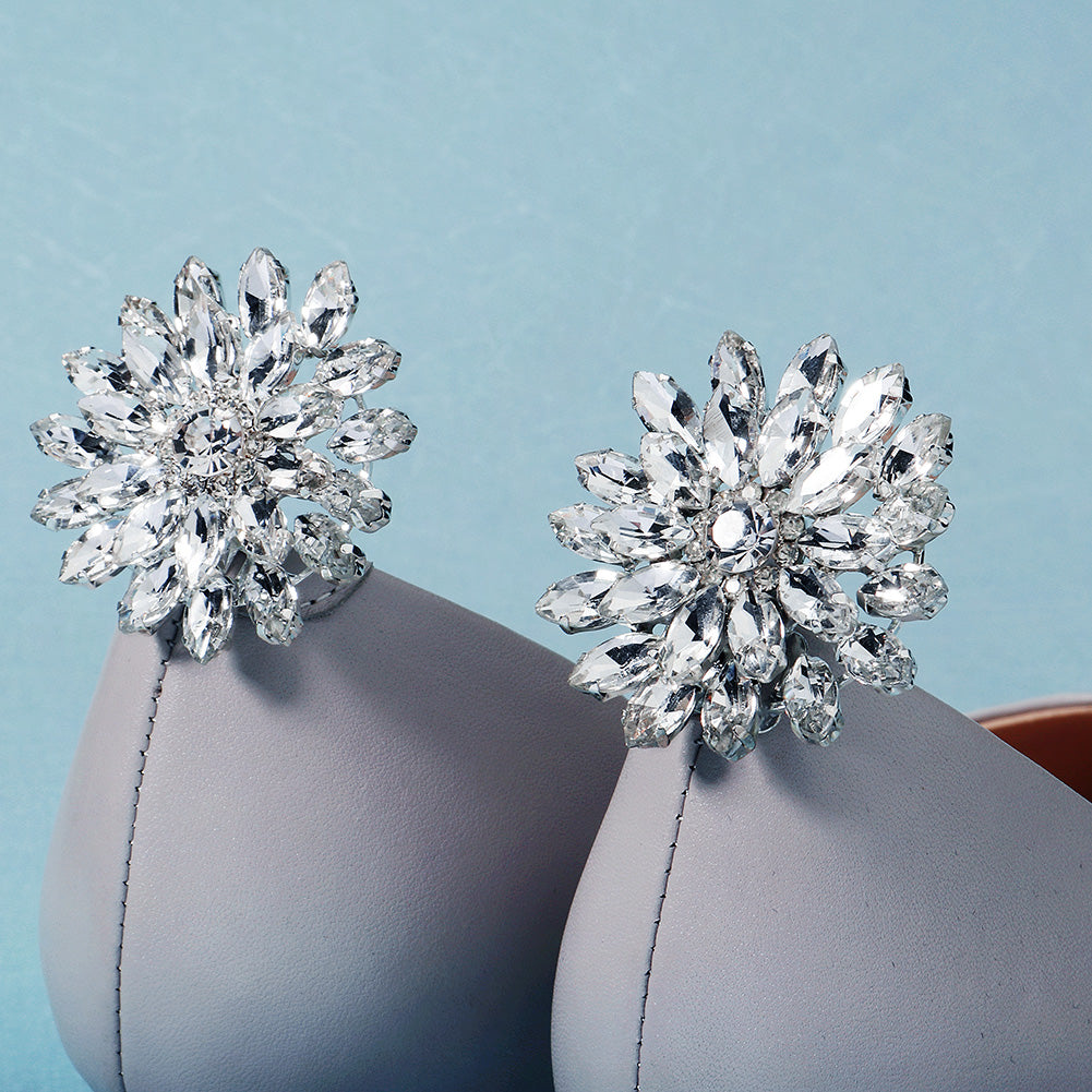 Miallo Bridal Rhinestone Shoe Accessories DIY Detachable Shoe Clips Versatile Shoe Buckles for Wedding Dresses Formal Gowns SC-J064