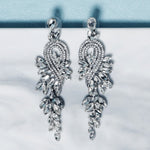 Load image into Gallery viewer, Miallo New Stylish Bohemia Silver Color Crystal Alloy Long Luxury Women Drop Earrings Wedding Bride Bridesmaids Dangle Earrings ERS-J4097S
