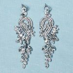 Load image into Gallery viewer, Miallo New Stylish Bohemia Silver Color Crystal Alloy Long Luxury Women Drop Earrings Wedding Bride Bridesmaids Dangle Earrings ERS-J4097S
